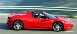 Prezzi e preventivi noleggio Ferrari 458 Spider