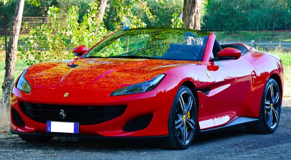 Rent a Ferrari Portofino M Convertible sports car rental
