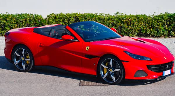 Rent a Ferrari Portofino M Convertible sports car rental