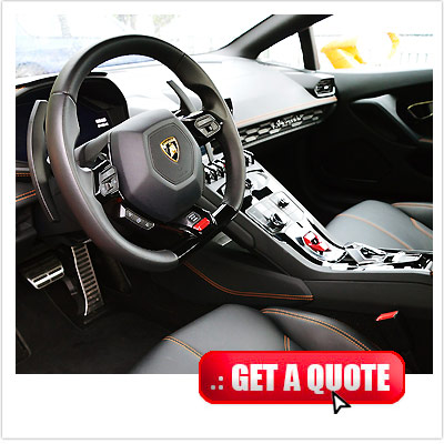 Lamborghini Huracan for rent Italy interior
