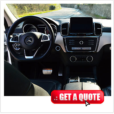 Mercedes GLS Class color White for rent Italy exterior