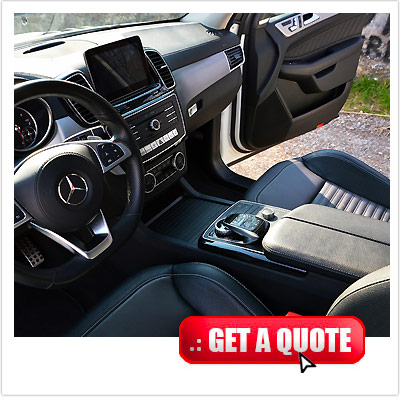 Mercedes GLS Class color White for rent Italy interior